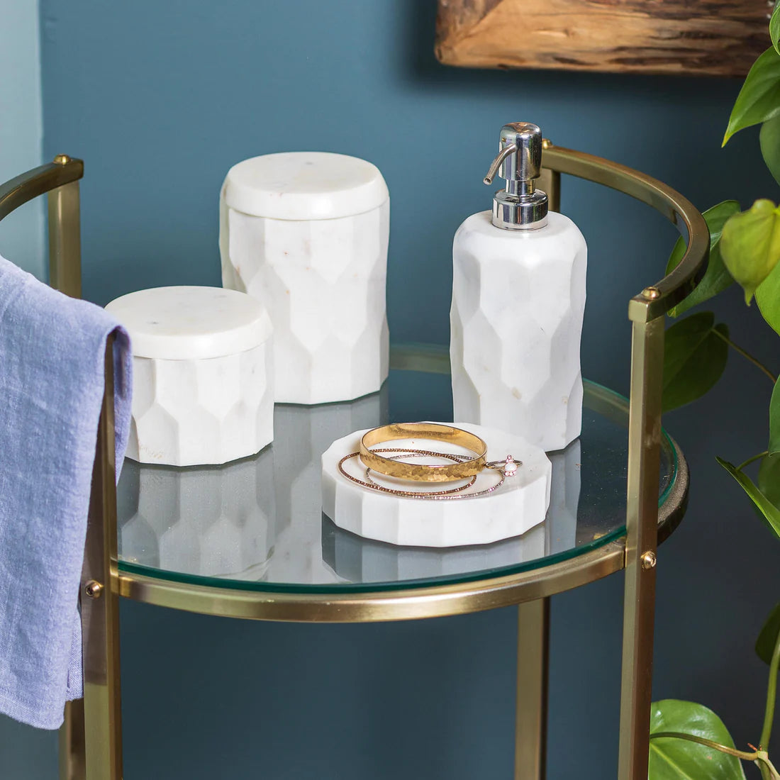 Vittoria Marble Canister, Tall