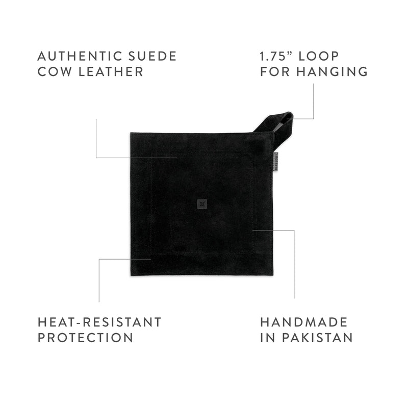 Suede Hot Pads - Black