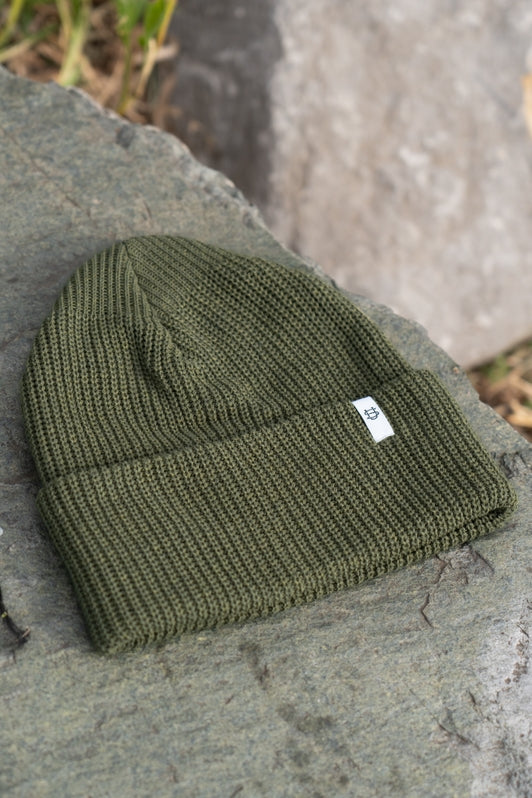 Upcycled Cotton Watchcap, Thicket Green