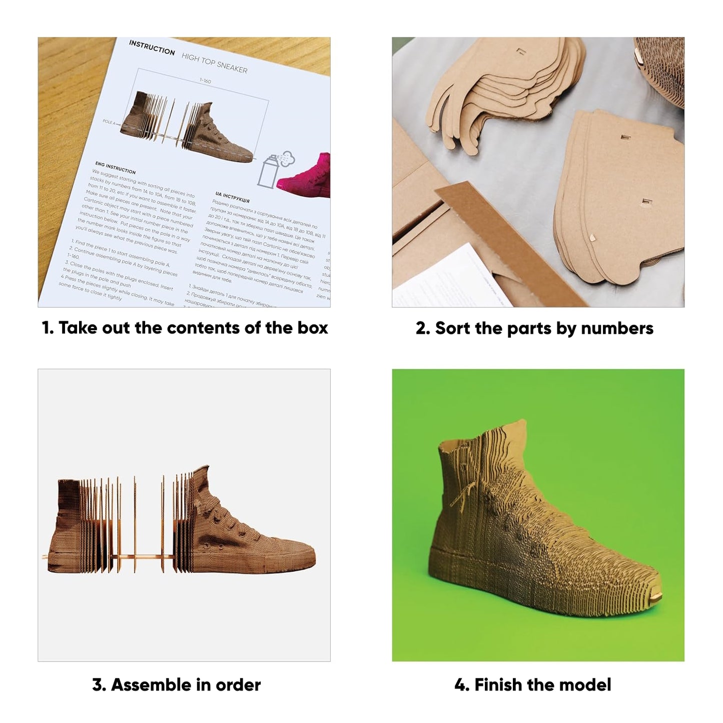 3D Puzzle, High Top Sneaker