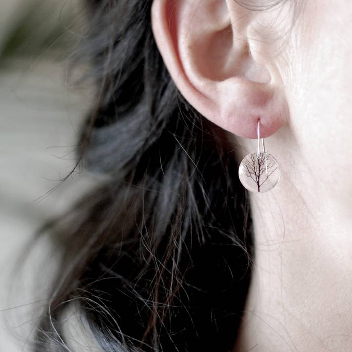 Round Tree Earrings