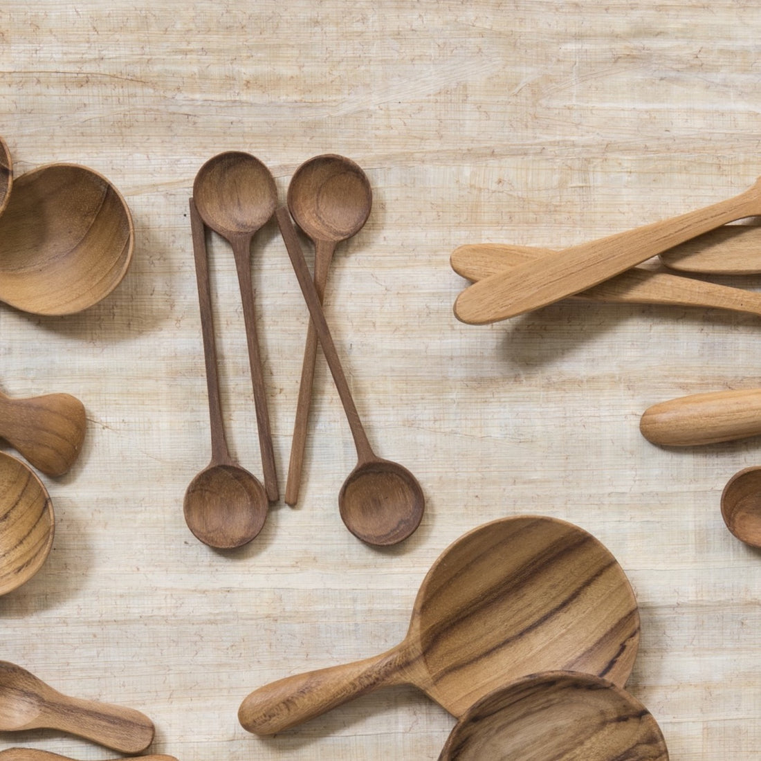 Teak Thin Spoons