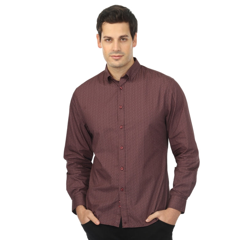 Classic Maroon Button Down Shirt