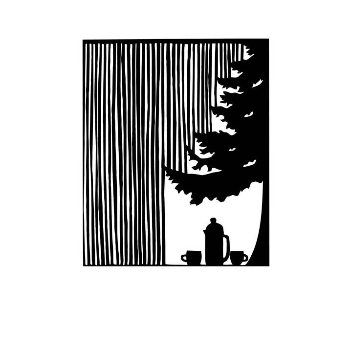 Coffee Outside, In The Rain, 8 x 10 Print