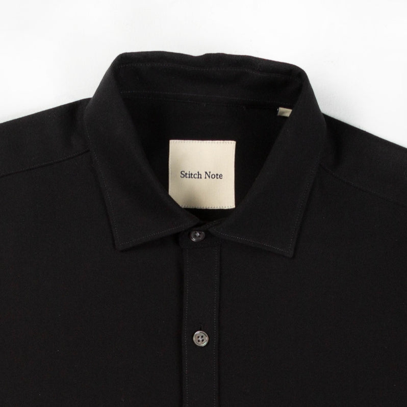 Luxe Black Long Sleeve Shirt