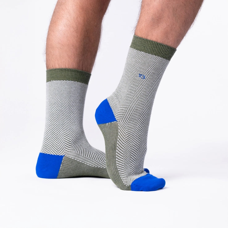 Chevron Socks, Forest Lightning