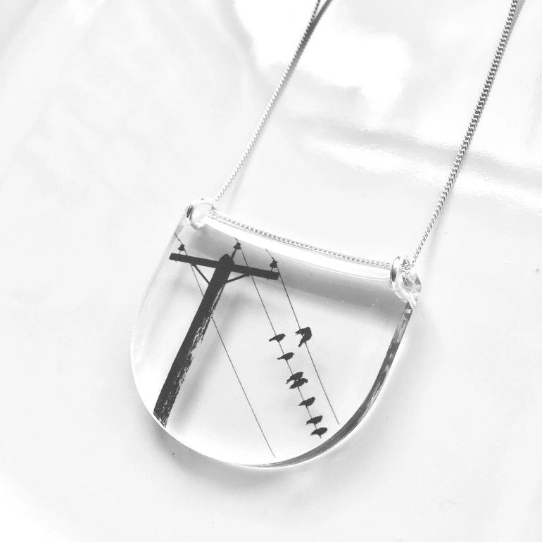 Drop Crow Pole Necklace