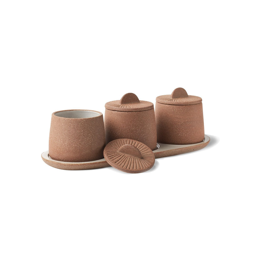 Spice Jars Set/ 3 + Tray