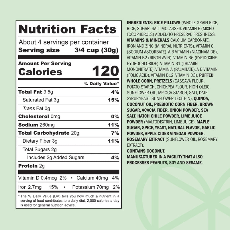 Crunch-Baked Snackmix, Hatch Chile Lime