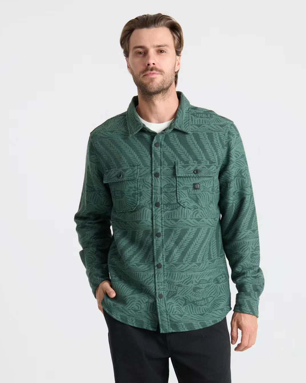 Nordsman Jacquard Flannel, Dark Forest