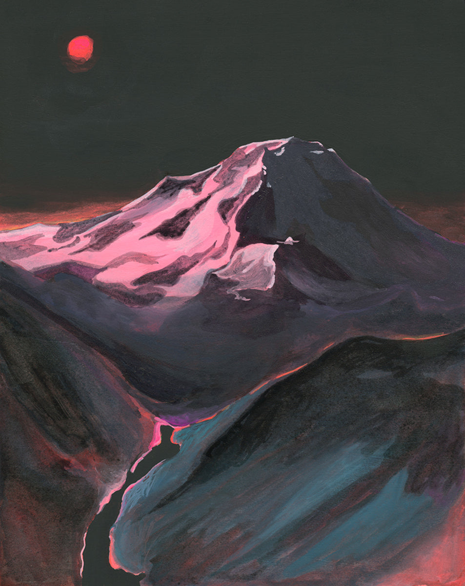 Tahoma Alpenglow, 16x20 Fine Art Print