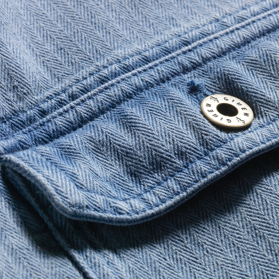 Barn Jacket, Indigo Herringbone