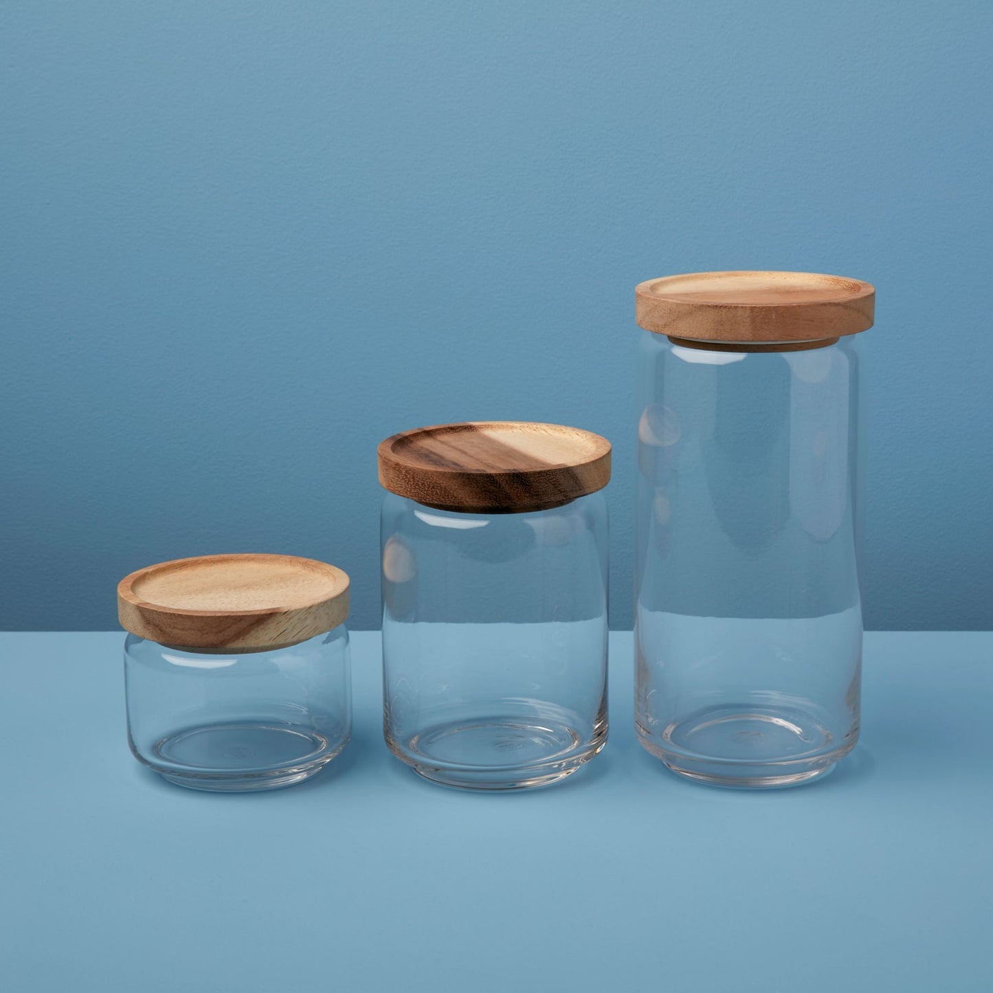 Glass + Acacia Canister