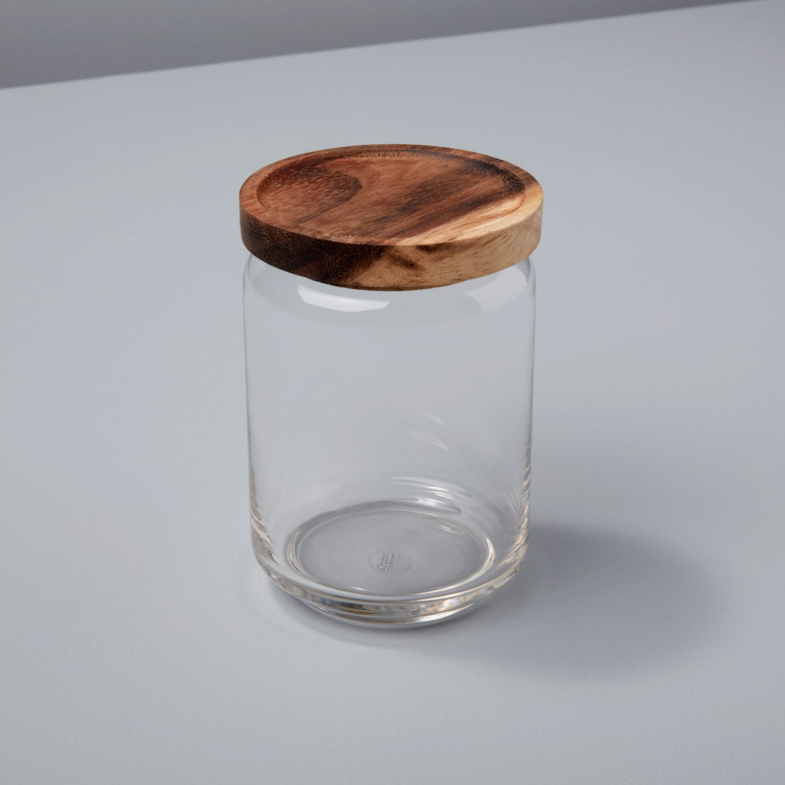 Glass + Acacia Canister