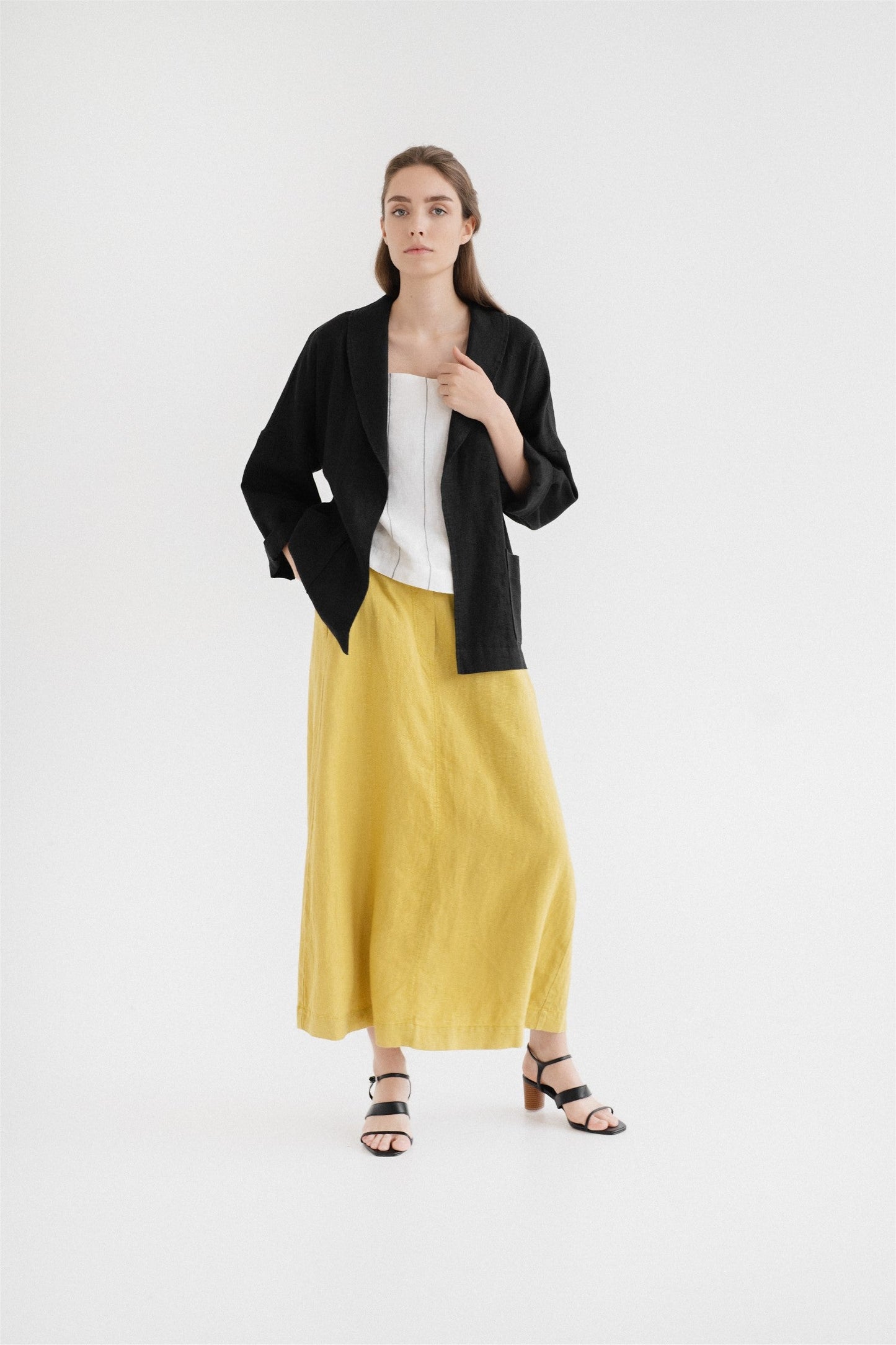 Black Linen Sonata Jacket
