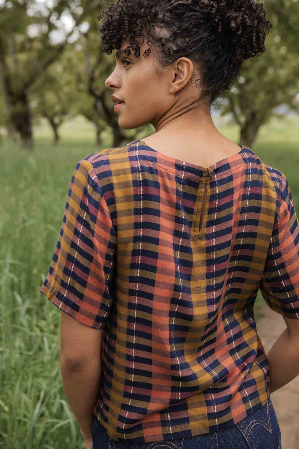Leona Shirt, Alpenglow Stripe