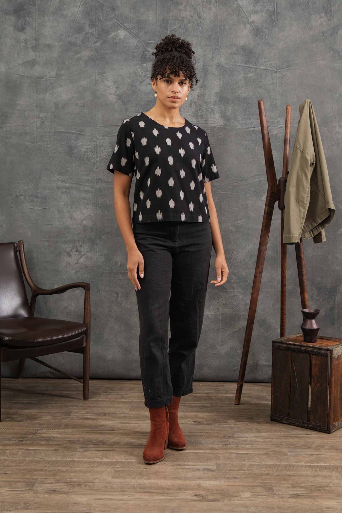 Leona Shirt, Eclipse Ikat