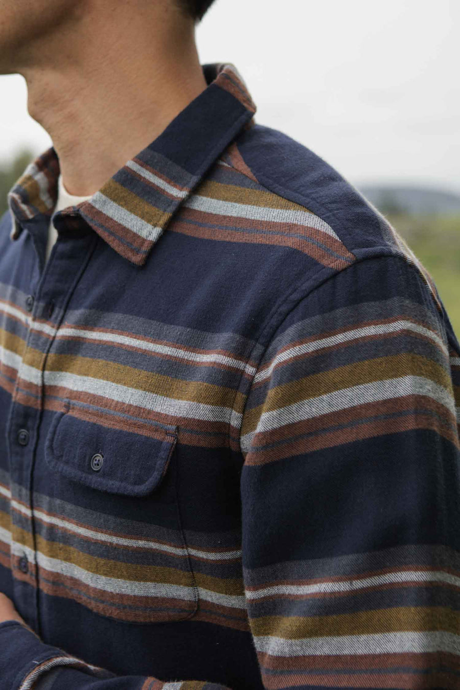 Cole Slim Shirt Coastline stripe
