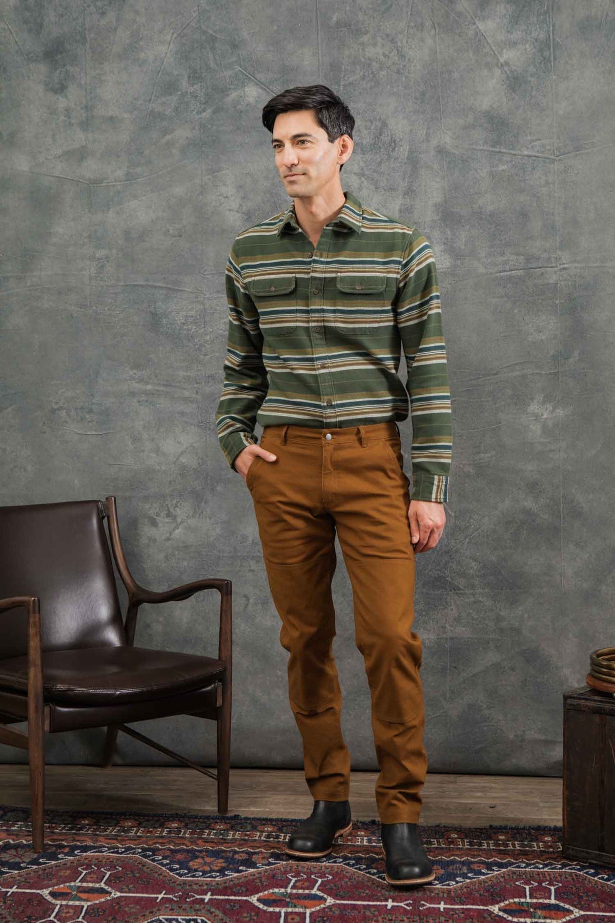 Cole Slim Shirt, Wreath Stripe