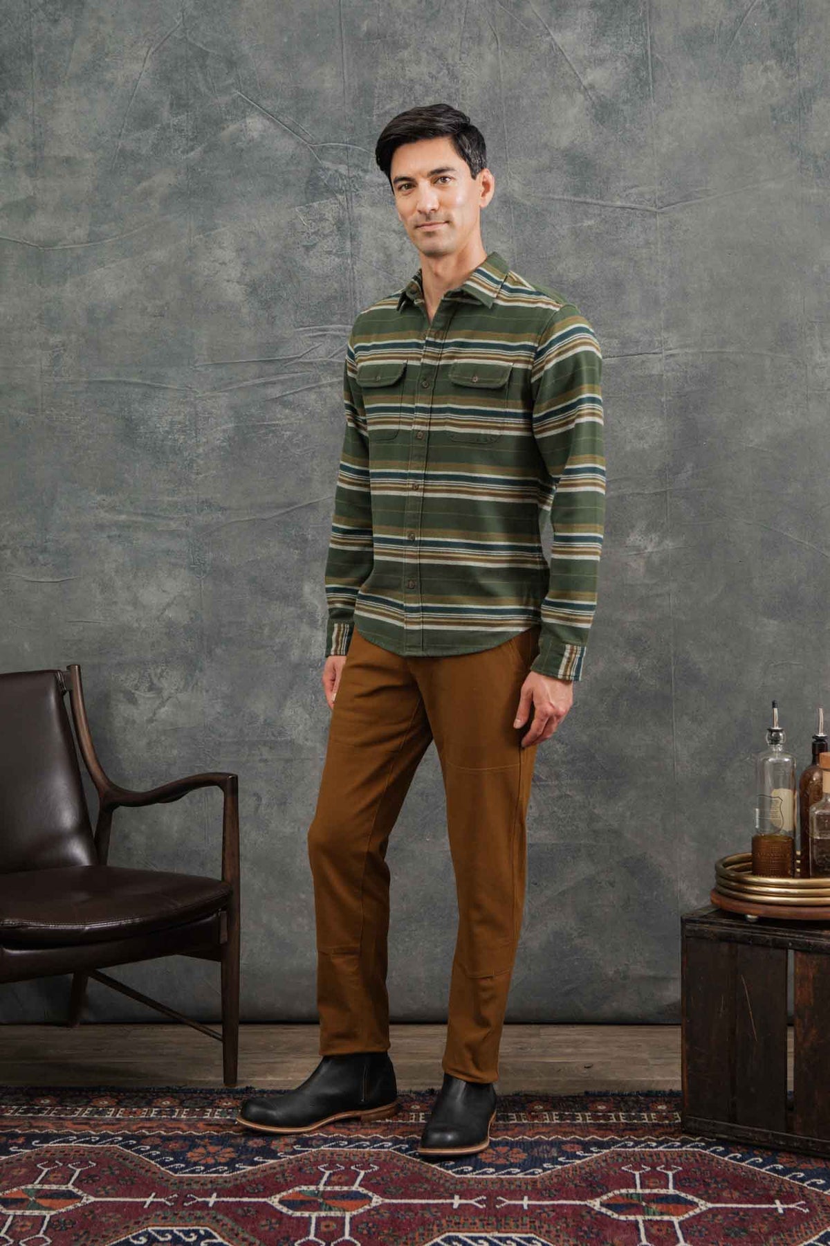 Cole Slim Shirt, Wreath Stripe
