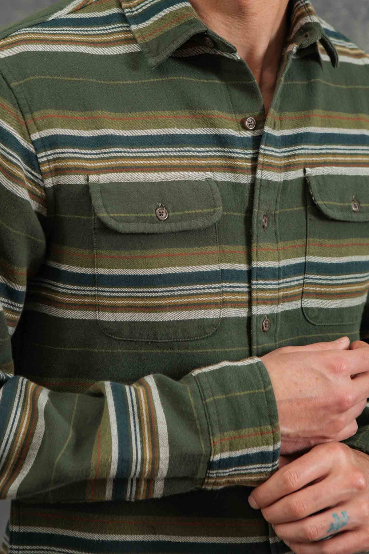 Cole Slim Shirt, Wreath Stripe