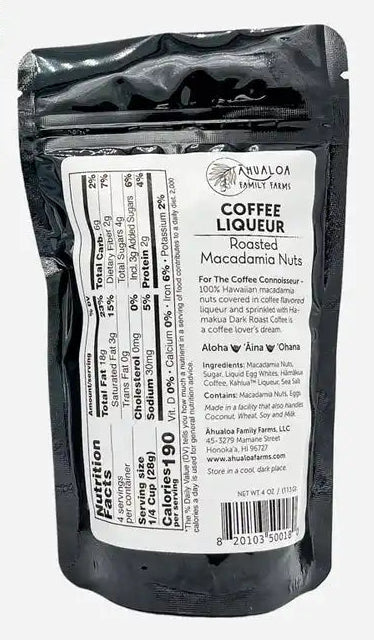Coffee Liqueur Macadamia Nuts, 4oz