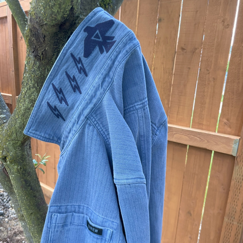 Barn Jacket, Indigo Herringbone