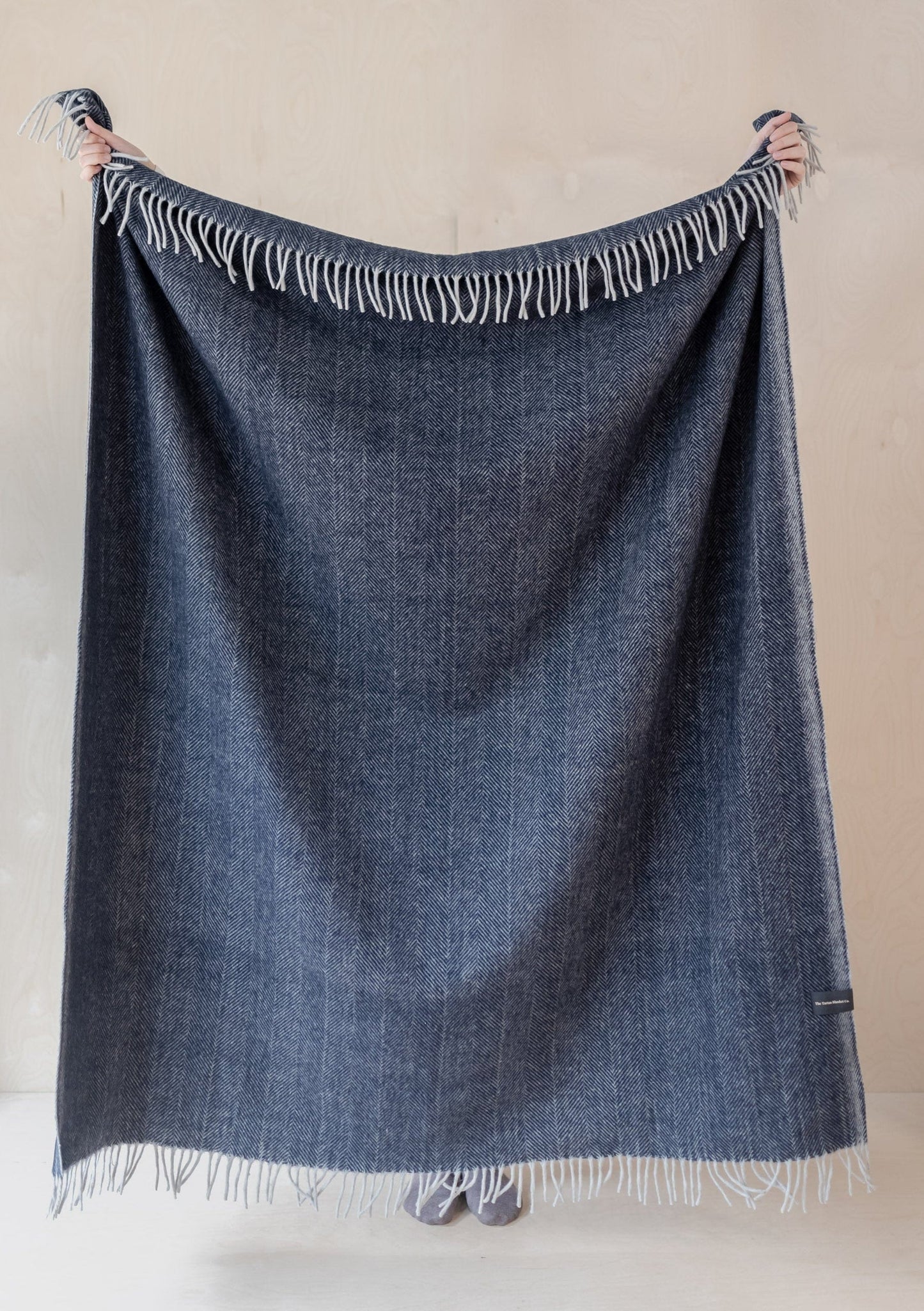 Recycled Wool Herringbone Blanket