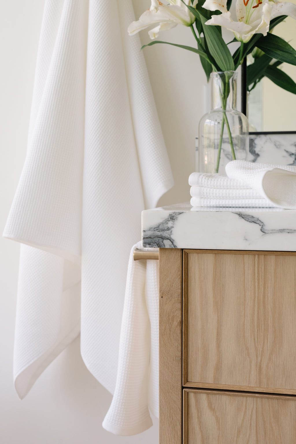 Waffle Hand Towels - Set of 2