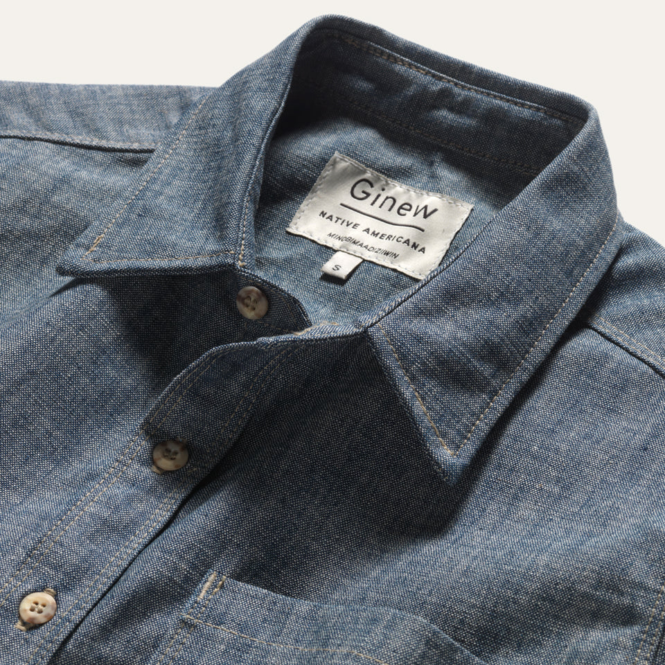 Mohican Crew Shirt, Dark Chambray