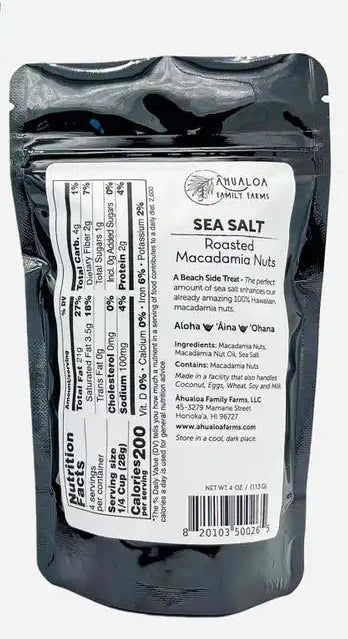 Sea Salt Macadamia Nuts, 4oz