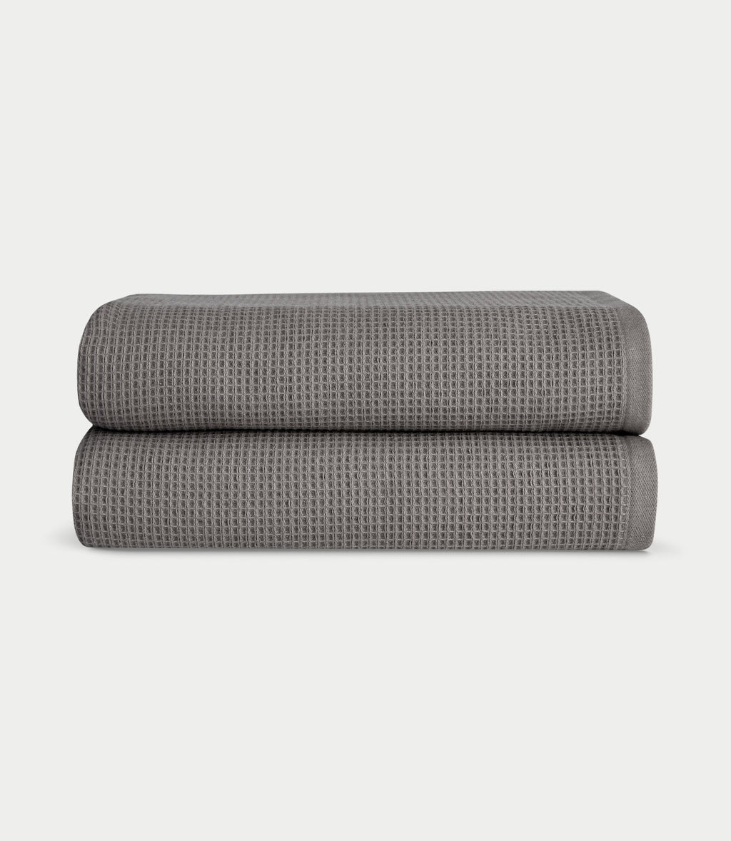 Waffle Bath Towels - Set of 2