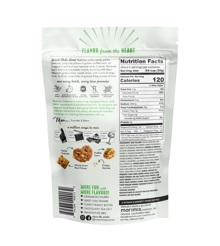 Crunch-Baked Snackmix, Hatch Chile Lime