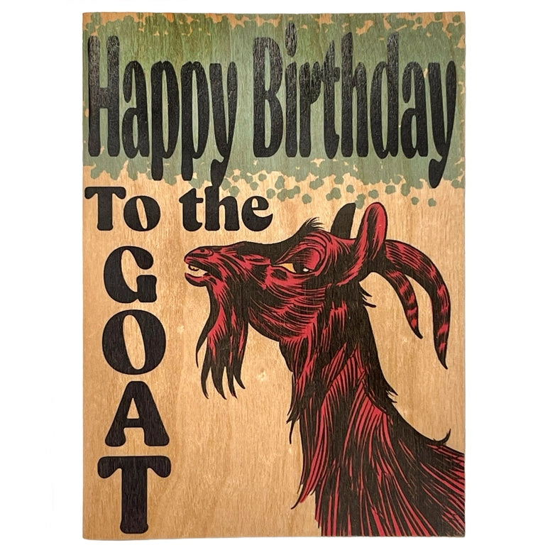 GOAT Wood Card