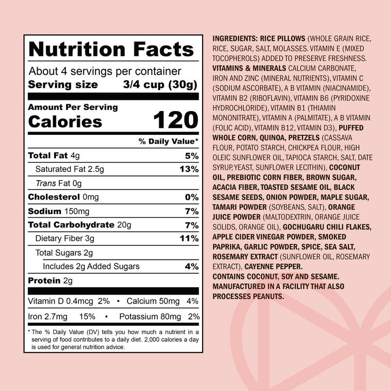 Crunch-Baked Snackmix, Sweet Chili Sesame