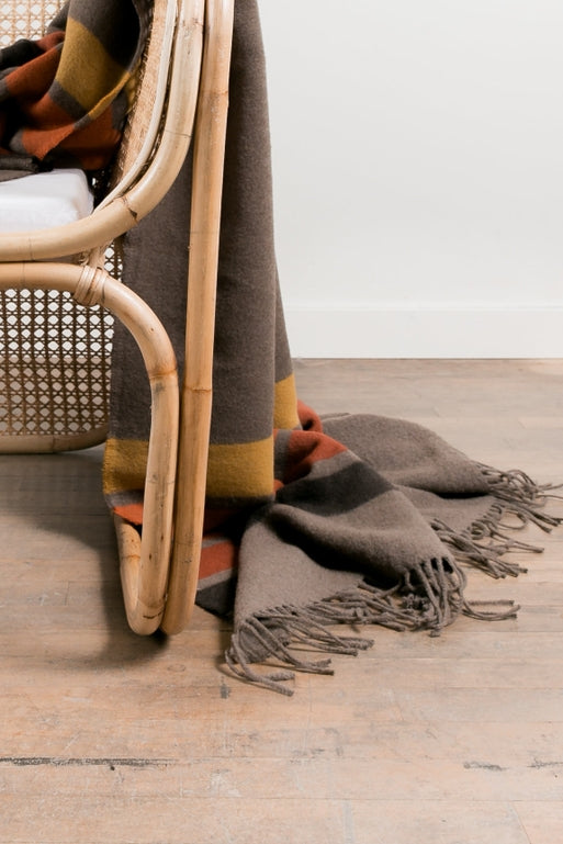 Camp Mountain Throw Blanket