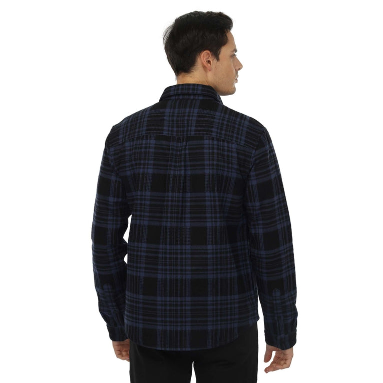 Classic Blue Plaid Shirt Jacket