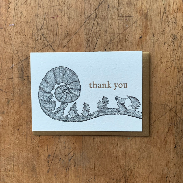 Thank You Fiddle Fern Card