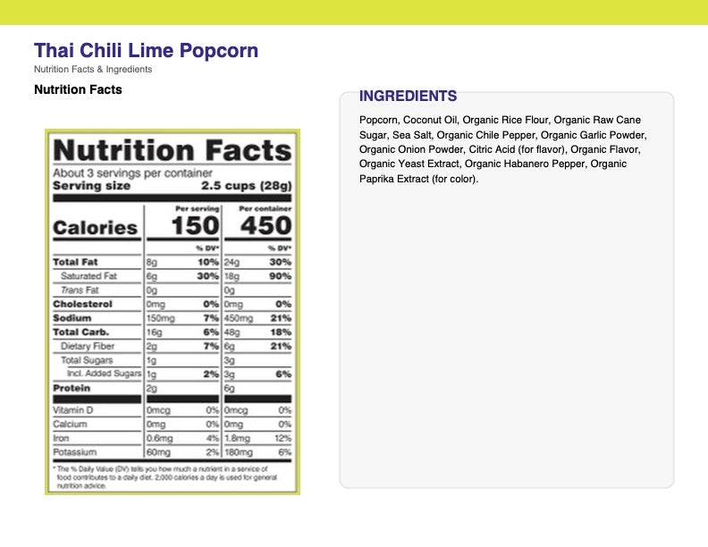 Gluten Free Thai Chili Lime Spicy Popcorn, 3 oz