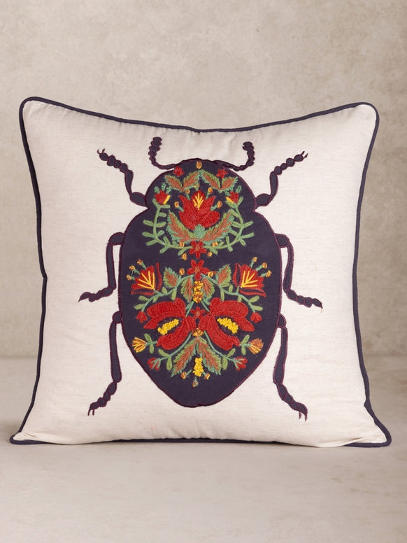 Udaipur Beetle Throw Pillow