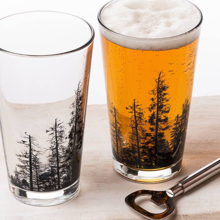 Pine Tree Forest Pint Glass