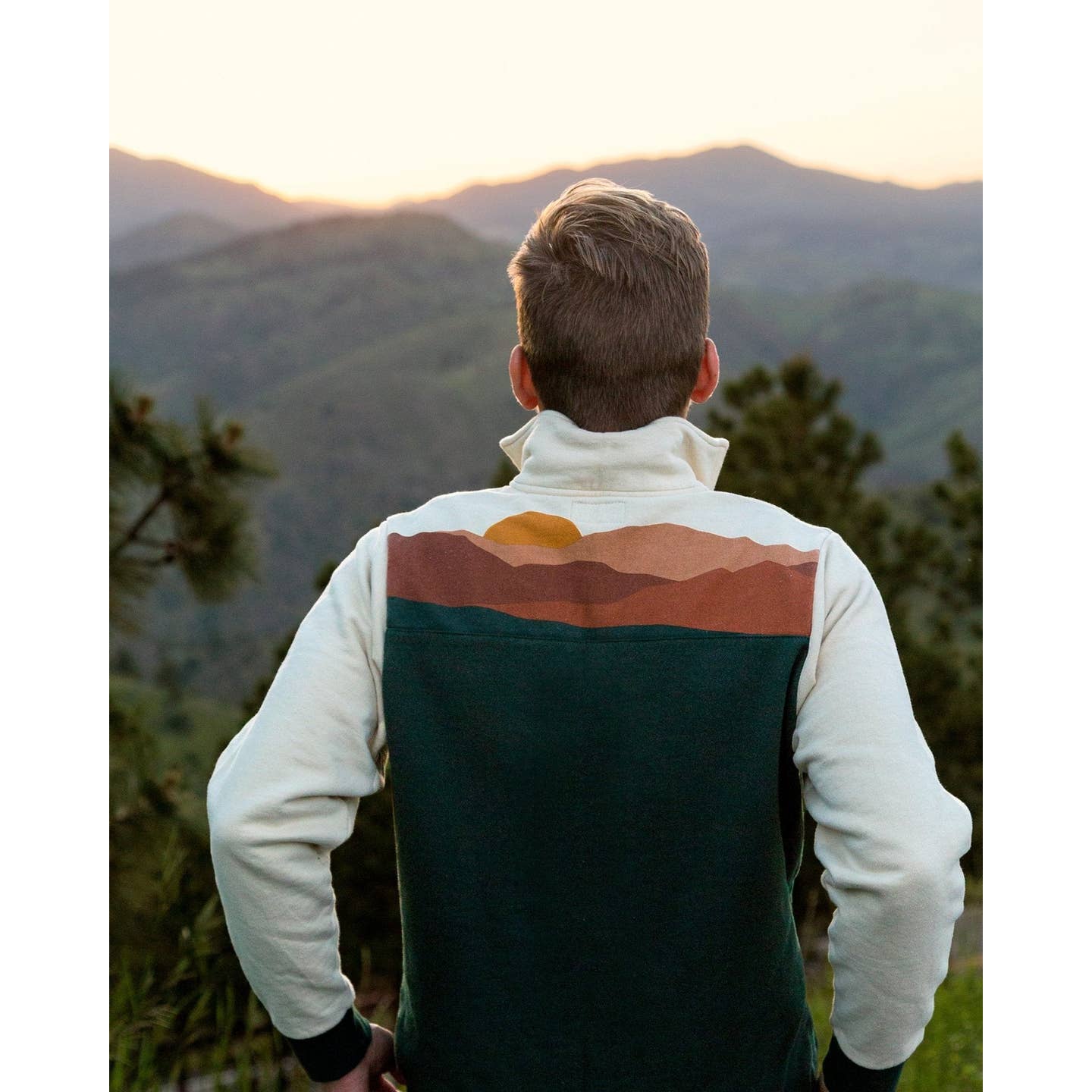 Mountain Sunset Organic Quarter-Zip