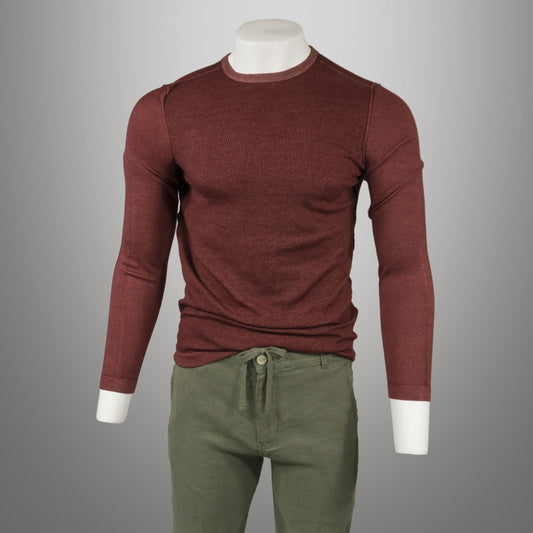 Merino Wool Sweater, Brick