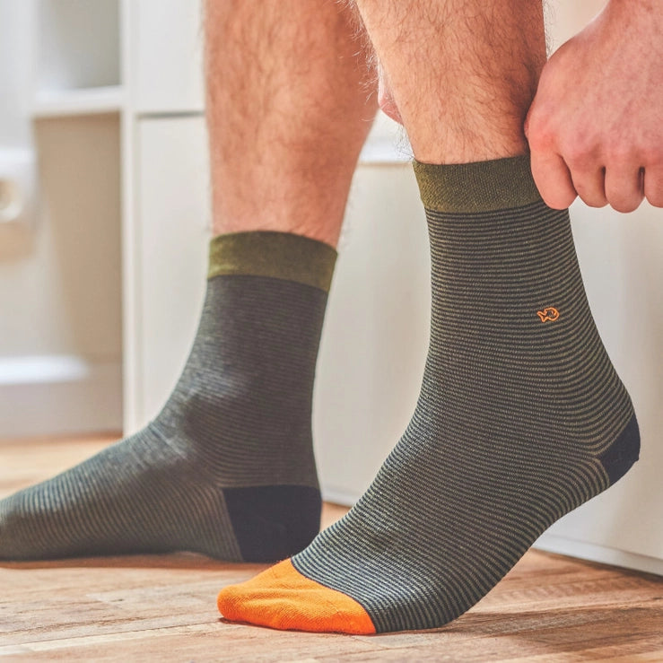 Striped Socks Green Black