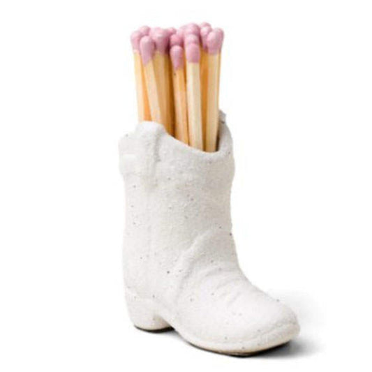 Cowboy Boot Match Holder, White