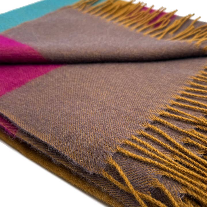100% Baby Alpaca Scarf, Golden Brown