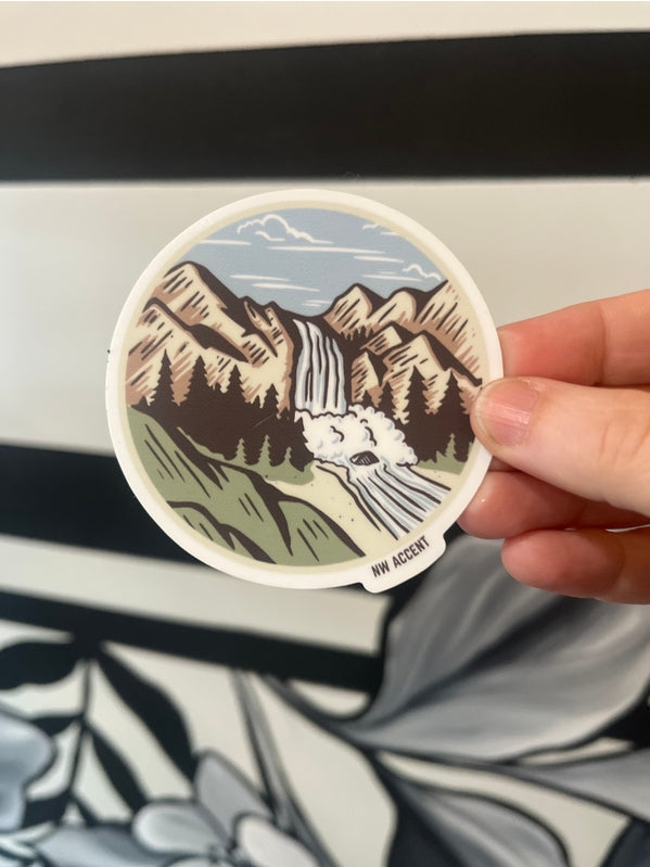 Cascade Calm Sticker