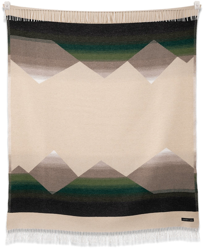 Mountain Timber Recycled Wool Throw Blanket