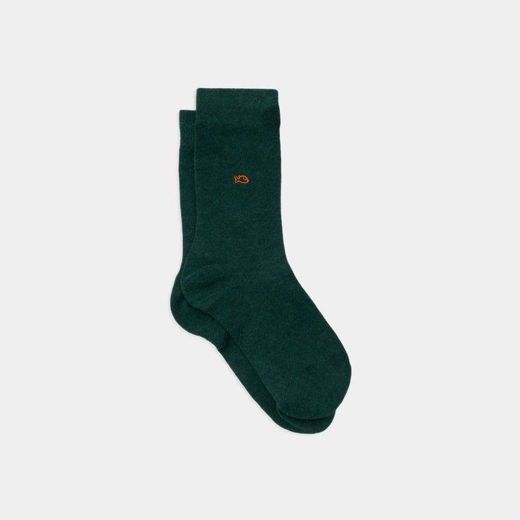 Combed Cotton Socks, English Green
