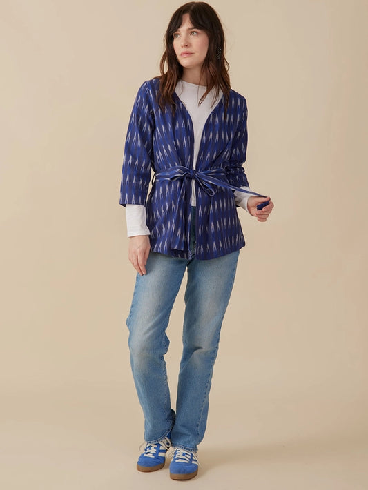 Crossroads Jacket - Sapphire Ikat